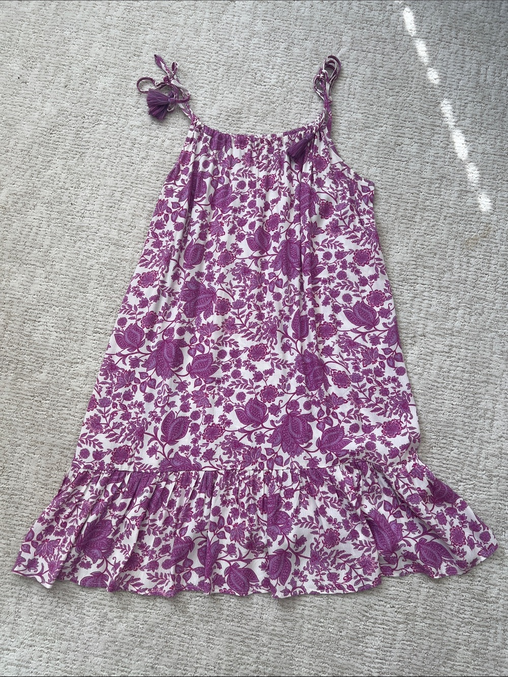 lovestitch Purple Floral Ruffle Dress